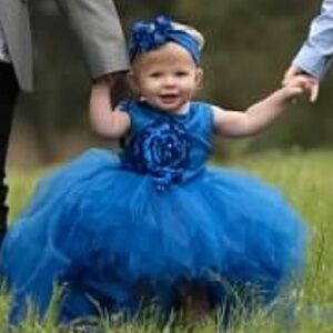 Itty Bitty Toes Royal Blue Sasha Dress